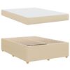 vidaXL Cadre de lit avec matelas Cr&egrave;me 160 x 200 cm tissu