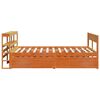 vidaXL Cadre de lit sans matelas cire marron 150x200cm bois pin massif
