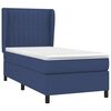 vidaXL Sommier &agrave; lattes de lit avec matelas Bleu 90x200 cm Tissu