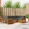 vidaXL Ensemble de canap&eacute; d'angle 6 pcs Naturel et Anthracite