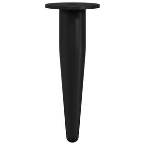 vidaXL Pieds de meuble 2 pi&egrave;ces Noir &Oslash; 40 x 98 mm Fer