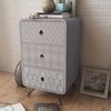 vidaXL Armoire latérale avec 3 tiroirs Gris