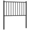 vidaXL T&ecirc;te de lit m&eacute;tal noir 75 cm