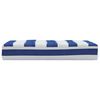 vidaXL Coussin de palette rayure bleue/blanche 60x60x8 cm tissu