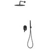 vidaXL Syst&egrave;me de douche Acier inoxydable 201 Noir