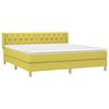 vidaXL Sommier &agrave; lattes de lit avec matelas Vert 160x200 cm Tissu