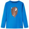 T-shirt enfants &agrave; manches longues bleu cobalt 140