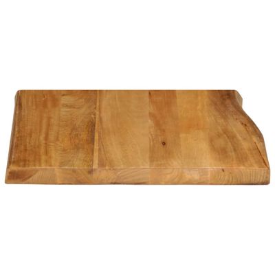 vidaXL Dessus de table 60x60x2,5 cm bord vivant bois massif manguier