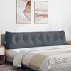 vidaXL Coussin de Dos Gris fonc&eacute; 200 x 24 x 50 cm Velours
