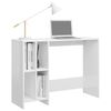 vidaXL Bureau d'ordinateur portable blanc brillant bois d'ing&eacute;nierie