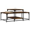 vidaXL Table basse ch&ecirc;ne fum&eacute; 102x60x45 cm bois d'ing&eacute;nierie