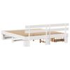 vidaXL Cadre de lit avec t&ecirc;te de lit Blanc 200 x 200 cm Pin massif