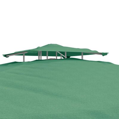 vidaXL Belvédère à double toit vert 3x3x2,68 m tissu