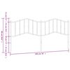 vidaXL T&ecirc;te de lit de remplacement m&eacute;tal noir 193 cm