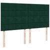 vidaXL Sommier &agrave; lattes de lit et matelas Vert fonc&eacute; 180x200cm Velours