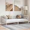 vidaXL Lit de jour sans matelas blanc bois de pin massif 90x200 cm