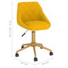 vidaXL Chaises pivotantes &agrave; manger lot de 4 jaune velours