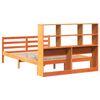 vidaXL Lit biblioth&egrave;que sans matelas cire marron 150x200cm bois massif