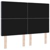 vidaXL T&ecirc;te de lit LED avec t&ecirc;te de lit Gris fonc&eacute; 144 cm Polyester