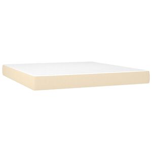 vidaXL Matelas &agrave; ressorts ensach&eacute;s mi-ferme Cr&egrave;me 180x200x20 cm