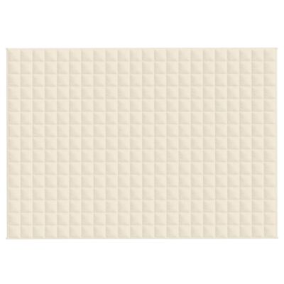 vidaXL Couverture lestée Crème clair 155x220 cm 7 kg Tissu