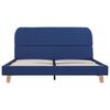 vidaXL Cadre de lit sans matelas bleu tissu 140x200 cm