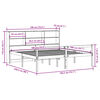 vidaXL Lit biblioth&egrave;que sans matelas blanc 180x200 cm bois pin massif