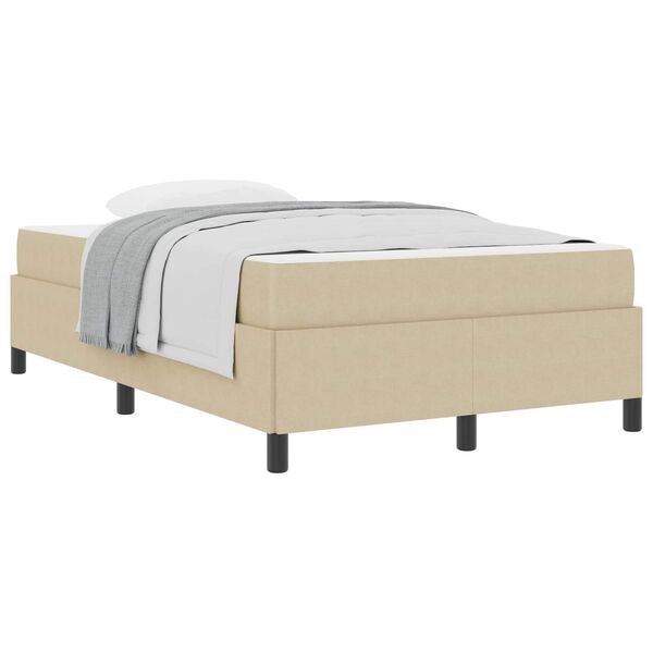 vidaXL Cadre de lit avec matelas Gris Vert Clair 120 x 190 cm tissu