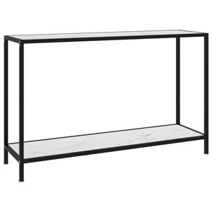 vidaXL Table console Blanc 120x35x75 cm Verre tremp&eacute;