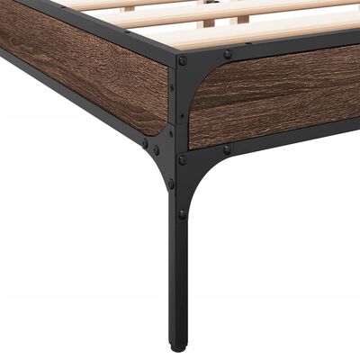 vidaXL Cadre de lit sans matelas chêne marron 140x200 cm