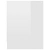 vidaXL Table de chevet Blanc brillant 40x30x40 cm bois d'ing&eacute;nierie