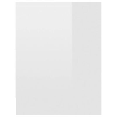 vidaXL Table de chevet Blanc brillant 40x30x40 cm bois d'ingénierie