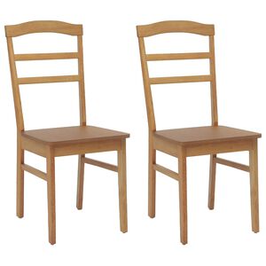 vidaXL Chaise de salle &agrave; manger 2 pcs Naturel