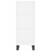 vidaXL Buffet haut Blanc 34,5x32,5x180 cm Bois d'ing&eacute;nierie