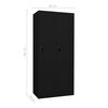 vidaXL Garde-robe Noir 80x50x180 cm Acier