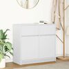 vidaXL Buffet avec tiroir blanc 80x34x76 cm bois d'ing&eacute;nierie