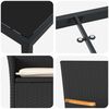vidaXL Ensemble de salle &agrave; manger pour jardin 5 pcs Noir polyrotin