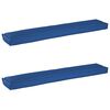 vidaXL Set de coussins de palette 2 pcs Bleu royal 200 x 40 x 8 cm