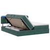 vidaXL Lit de rangement LED avec matelas Vert fonc&eacute; 200 x 200 cm