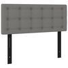 vidaXL T&ecirc;te de lit Gris fonc&eacute; 100 x 5 x 78/88 cm Tissu