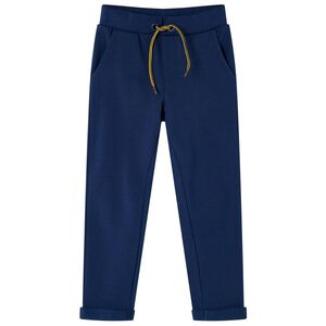 Pantalons pour enfants avec cordon de serrage bleu marine 92