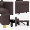 vidaXL Canap&eacute;-lit escamotable simple Marron fonc&eacute; 90 x 165 x 87 cm