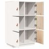 vidaXL Buffet haut Blanc 67x40x108,5 cm Bois massif de pin