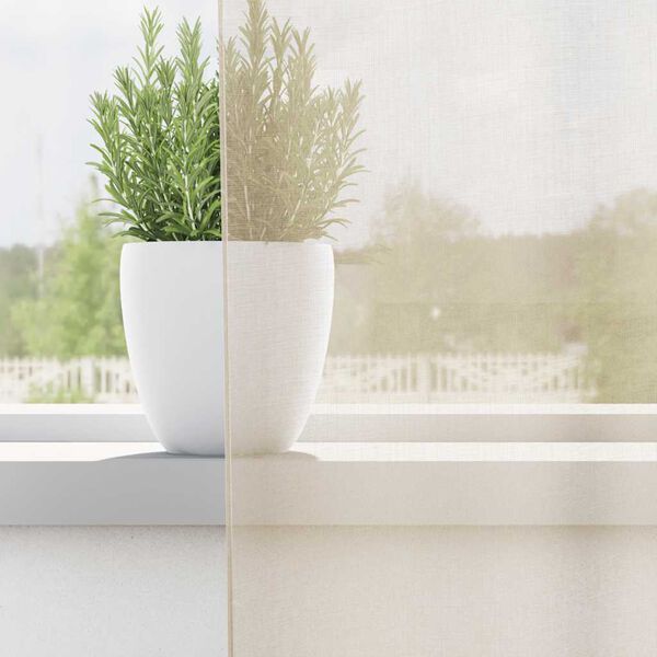 vidaXL Rideaux en voile avec &oelig;illets 2 pcs cr&egrave;me 140x260 cm