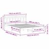 vidaXL Cadre de lit Marron 150 x 200 cm Pin massif