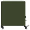 vidaXL Tables de chevet 2 pcs vert olive 36x39x43,5 cm acier