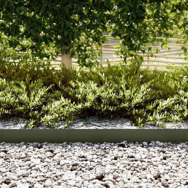 vidaXL Bordure de Pelouse 30 pcs Vert olive 100 x 0.05 x 20 cm