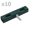 vidaXL Ensemble de 10 connecteurs de tapis en U de jardin Vert