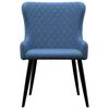 vidaXL Chaises &agrave; manger lot de 2 bleu tissu