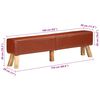 vidaXL Banc de gymnastique marron 160 cm cuir v&eacute;ritable